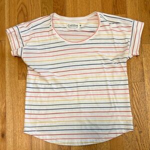 Aventura Multicolor Striped Short Sleeve Tee